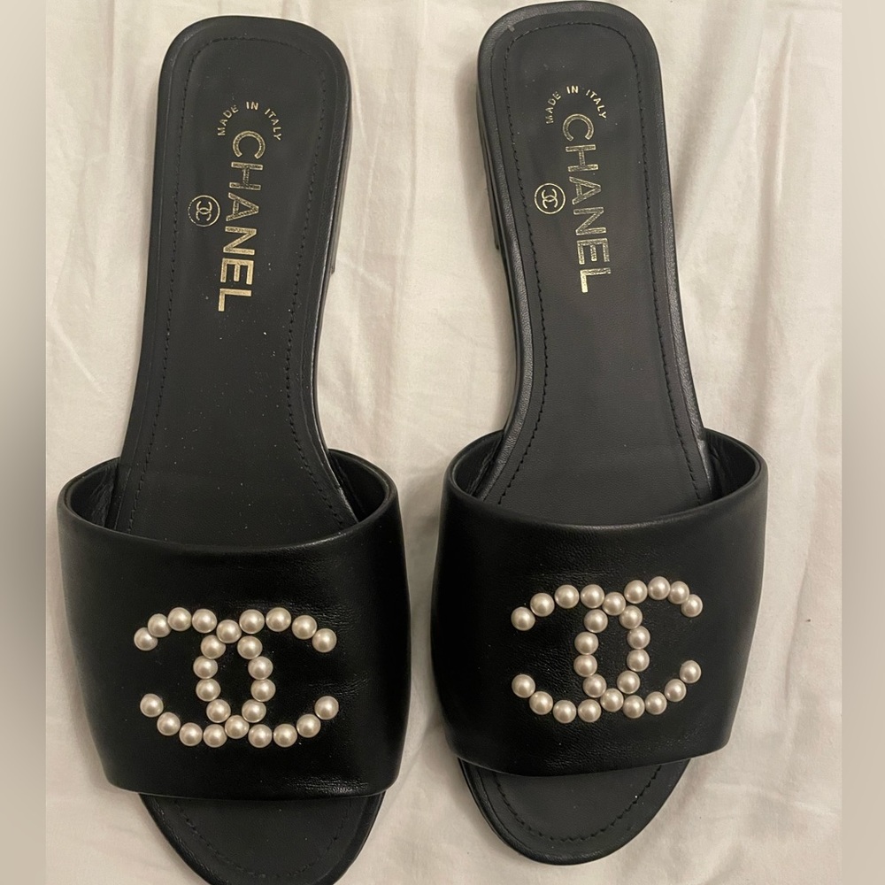 Chanel Pearl Sandals